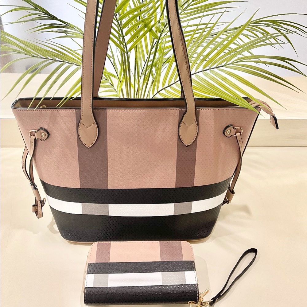 BEAUTIFUL LARGE TOTE & WALLET SET